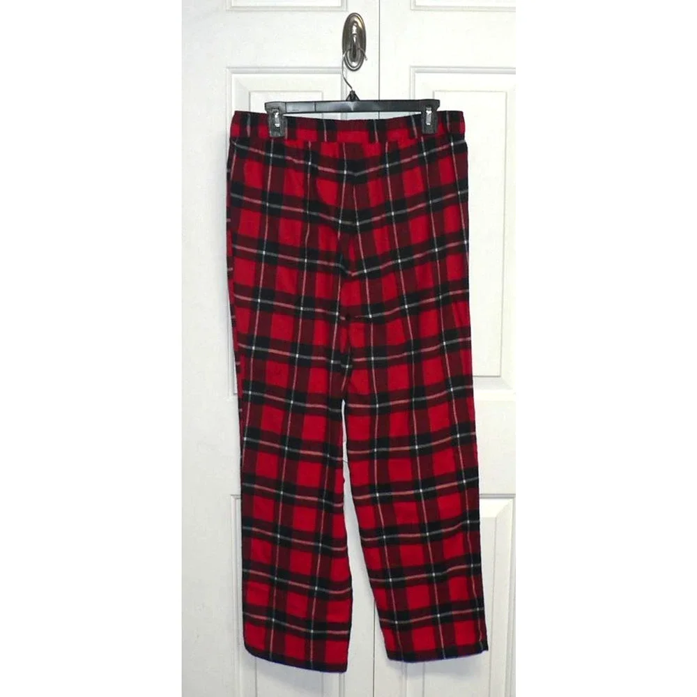 Men's Rachel Parcell Flannel Pajamas Pants in Red Buffalo Check Medium‎